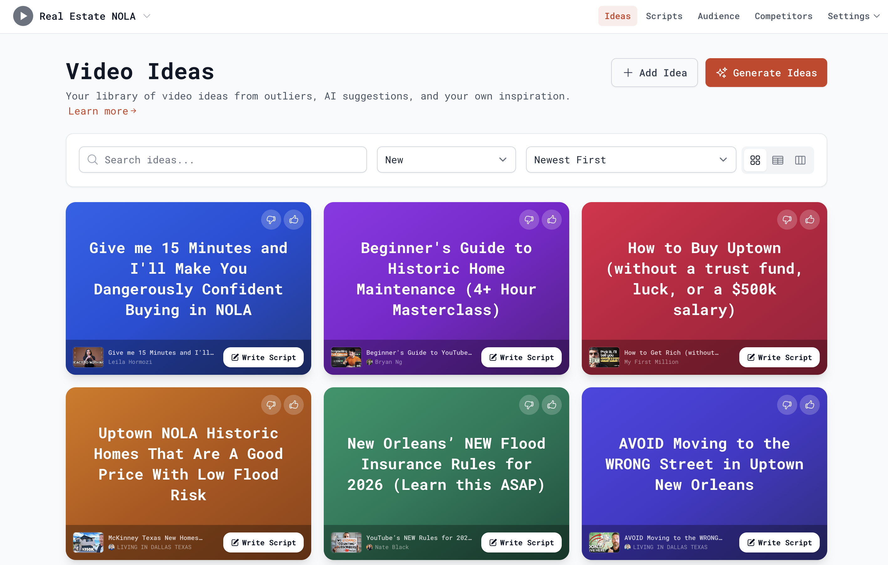 Outlier Video Idea Generator