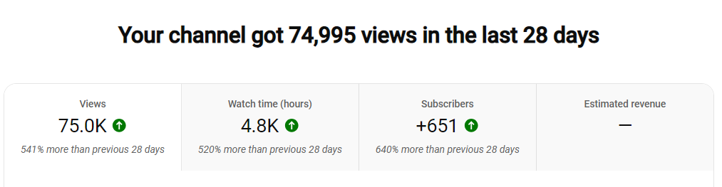 Chris's $24,000 earnings from million view video